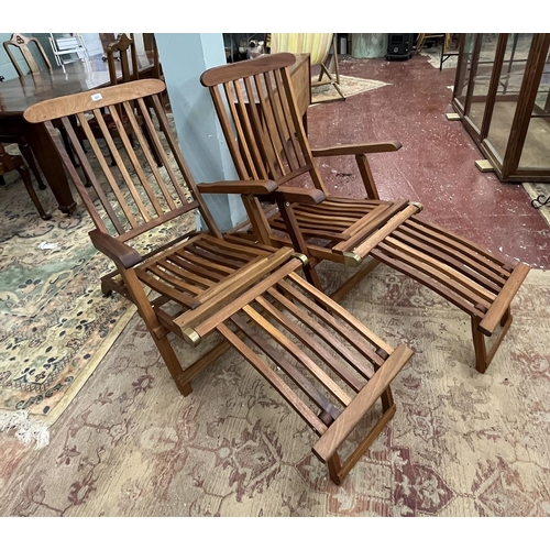 687 - 2 teak steamer chairs