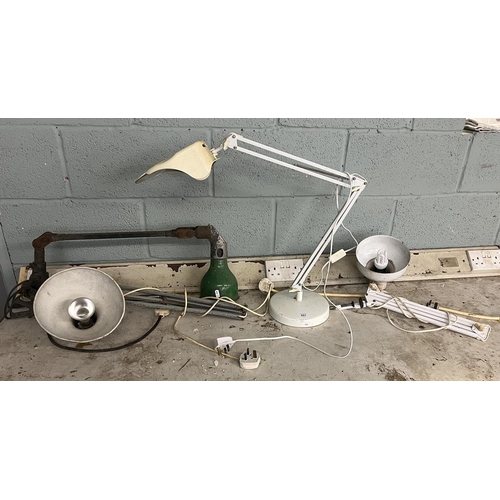 691 - 4 Anglepoise style lamps A/F