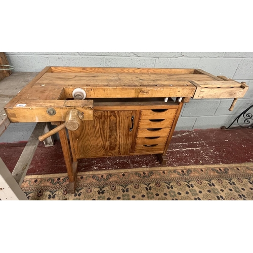 694 - Swedish carpenters work bench - Approx size: W: 159cm D: 75cm H: 82cm