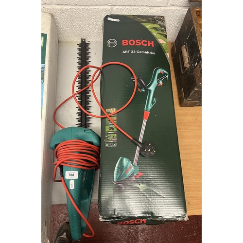 708 - Bosch ART 23 Combitrim together with a Bosch AHS 50-16 hedge trimmer