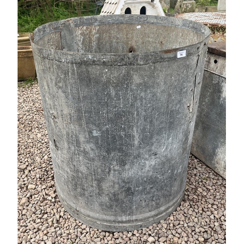 74 - Large galvanised drum