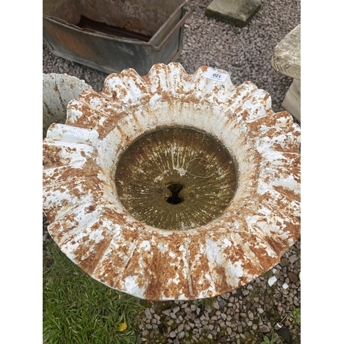 120 - Cast iron birdbath 