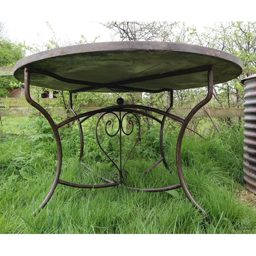 167 - Tile top garden table