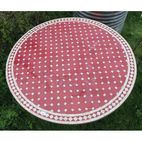 167 - Tile top garden table