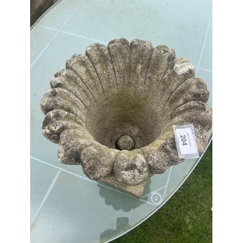 204 - Small stone pedestal planter