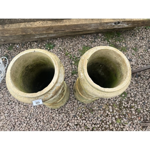 223 - Pair of chimney pots