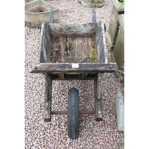26 - Old wooden wheelbarrow 