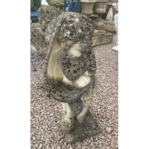 410 - 4 Seasons stone cherub figures - Approx height: 80cm