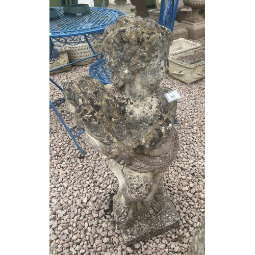 410 - 4 Seasons stone cherub figures - Approx height: 80cm