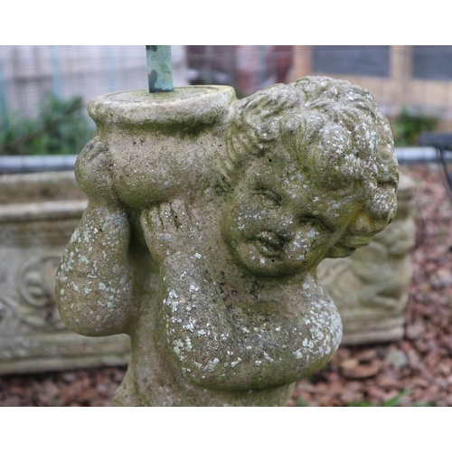 467 - Stone cherub fountain base