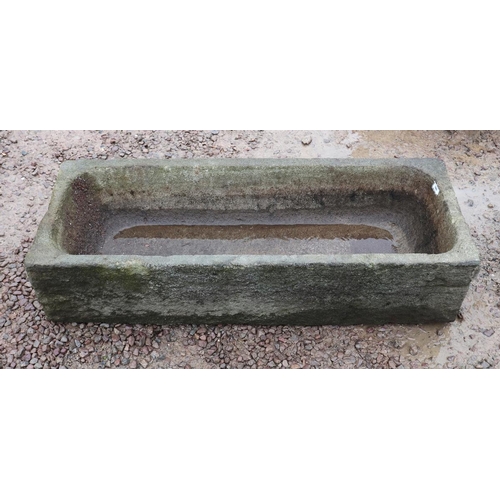 500 - Big stone trough - Approx size: W: 123cm D: 47cm H: 28cm