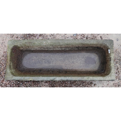 500 - Big stone trough - Approx size: W: 123cm D: 47cm H: 28cm