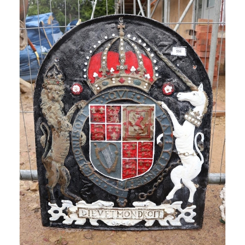 506 - 2 metal Coats of Arms