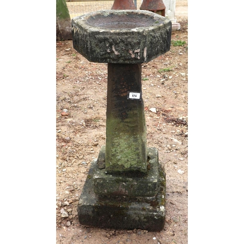 574 - Stone birdbath