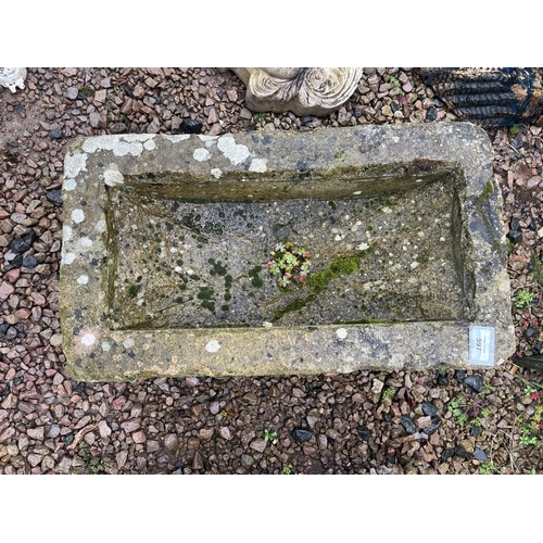 597 - Antique stone trough - Approx size: W: 58cm D: 33cm H: 36cm