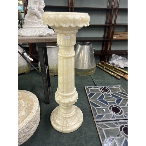 669 - Pedestal planter together with marble torchere