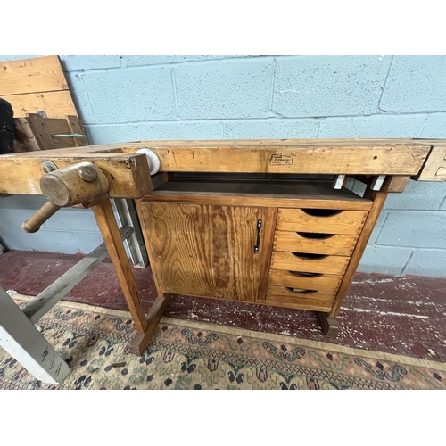 694 - Swedish carpenters work bench - Approx size: W: 159cm D: 75cm H: 82cm