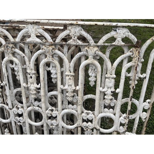 89 - Collection of cast iron trellace panels