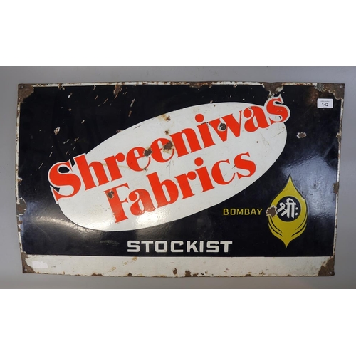 142 - Original enamel sign - Shreeniwas Fabrics