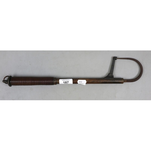 187 - Antique telescopic fishing gaff