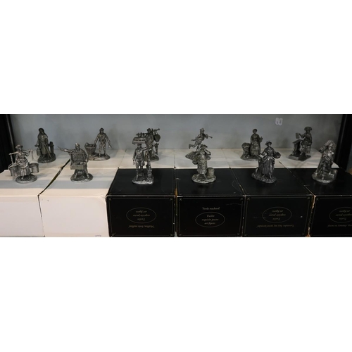 223 - Complete collection of pewter figurines the Cries of London in original boxes