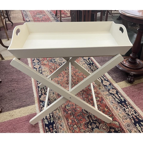 258 - Painted butlers tray on stand