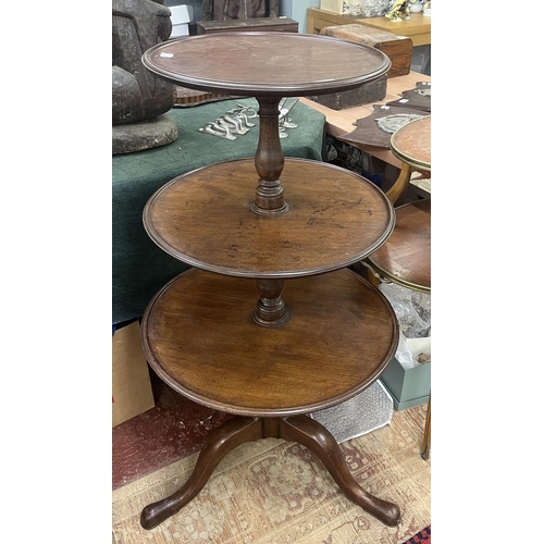 279 - Mahogany 3 tier buffet stand