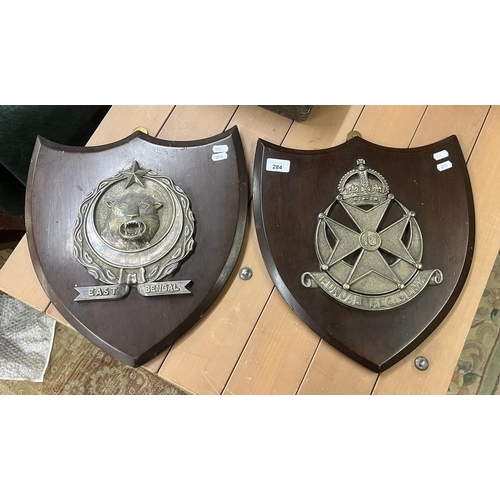 284 - 2 Regimental wall hangings