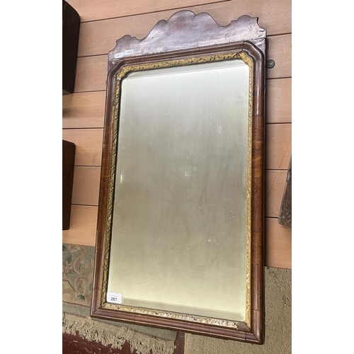 287 - Victorian beveled glass mirror