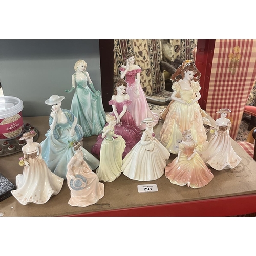 291 - Large collection of Coalport figurines (1 A/F)