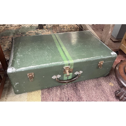 297 - vintage metal trunk