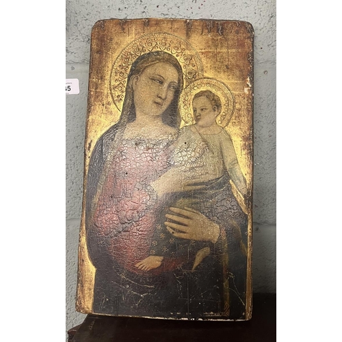 335 - Religious icon - Approx image size: 22cm x 37cm