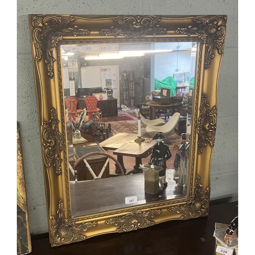 337 - Decorative gilt mirror