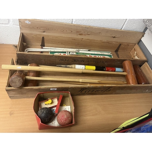 356 - Croquet set in box