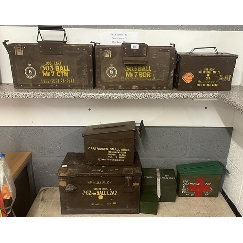 359 - Collection of ammo boxes etc