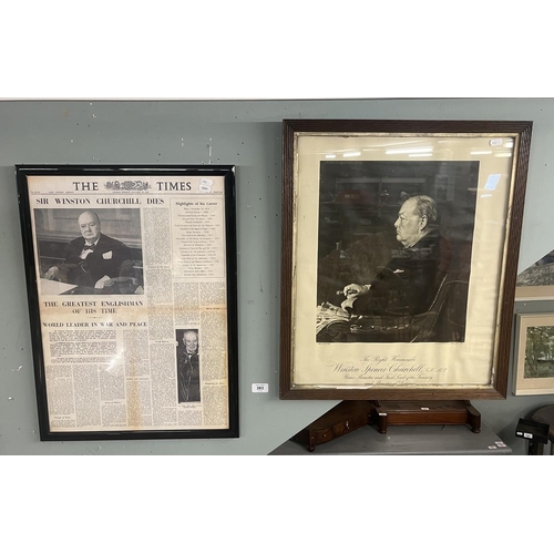 383 - 2 Winston Churchill prints