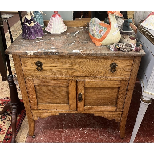 403 - Marble topped washstand - Approx size: W: 76cm D: 43cm H: 86cm