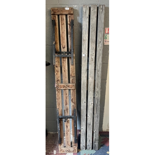 457 - Pair of vintage wooden trestles