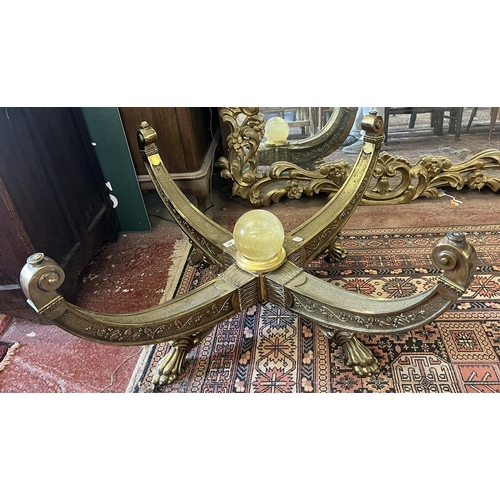 460 - Ornate brass table base