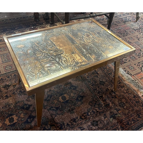 474 - Handmade Zambian copper table