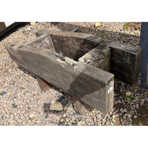 490 - Rustic wooden planter