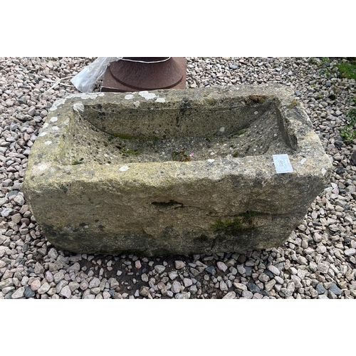 503 - Antique stone trough - Approx size: W: 58cm D: 33cm H: 36cm