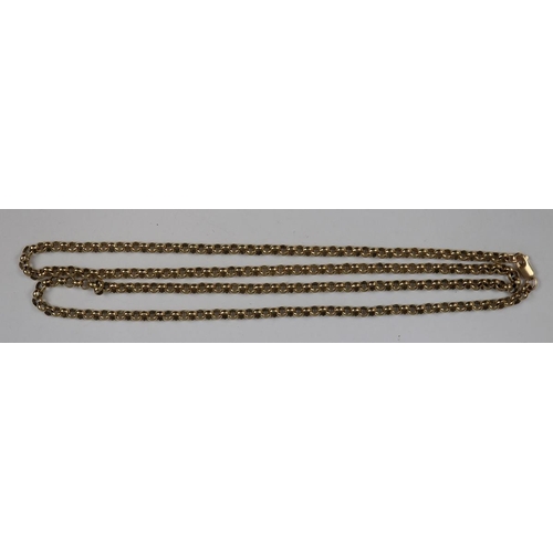 55 - 9ct gold guard chain approx 78cm - Approx weight 31g