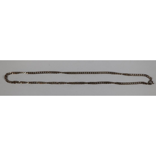 60 - Hallmarked silver curb chain