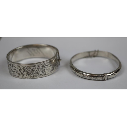 62 - 2 hallmarked silver bangles