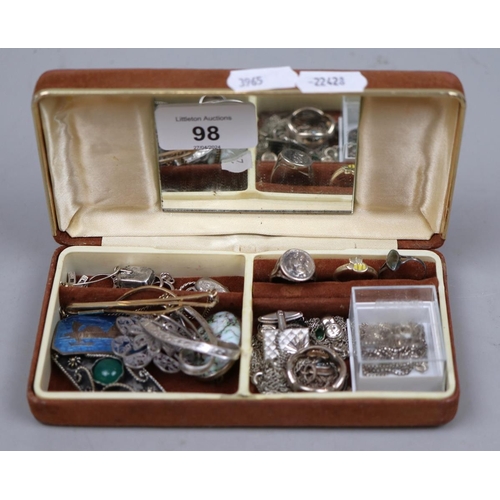 98 - Collection of mainly silver jewellery