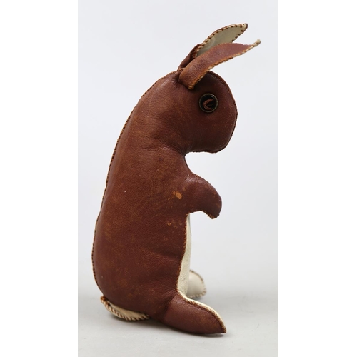 118 - Vintage leather Omersa style rabbit