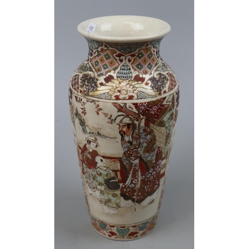 148 - Japanese satsuma earthenware vase - Approx height: 31cm