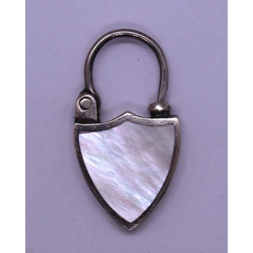 17 - Scottish silver and pearl padlock