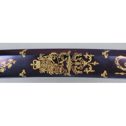 191 - Craig & Co curved and decorated sword blade